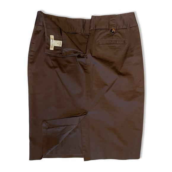 WHBM Brown High Waist Pencil Skirt 6 Belted Y2K Office Siren Quiet Luxury - Picture 7 of 12